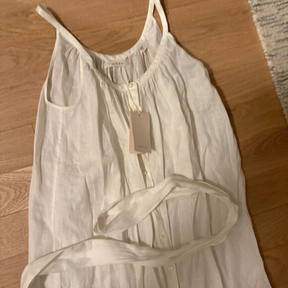 NWT Doen Nevita Linen Maxi Dress White Size S - Picture 5 of 7